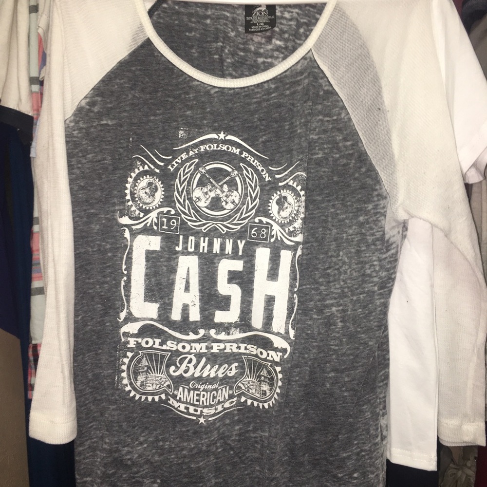 JOHNNY CASH BASEBALL TEE
